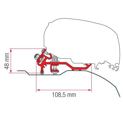 Artikelbild des Artikels “Markisenadapter Kit Fiat Ducato/Jumper/Boxer H2 – Deep Black “