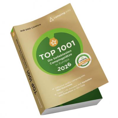 Product image of the product “Campingführer TOP 1001 – Die beliebtesten Campingplätze in Europa 2026 ”