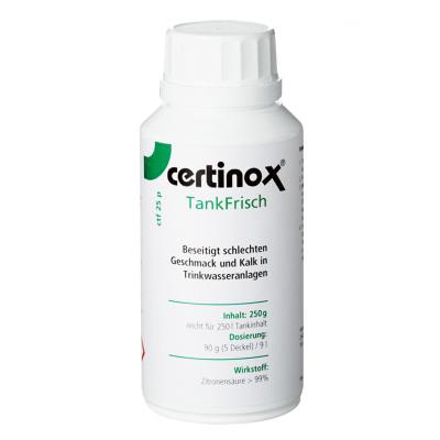 Product image of the product “certinox TankFrisch – Entkalker & Frischwasser-Revitalisierer ctf 25 p, 250 g Pulver ”