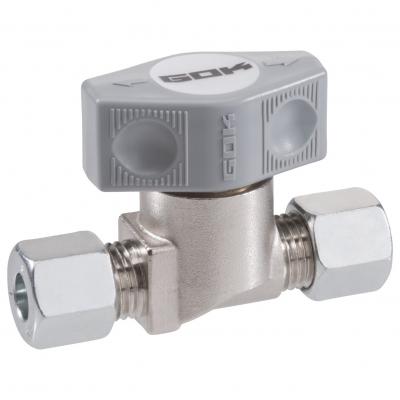 Product image of the product “Drehgriff-SSV mit Sicherheitsabsperrventil vernickelt ”