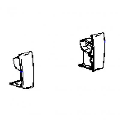 Product image of the product “Frontblendenendkappen TO 4900 anthrazit, Satz links und rechts ”