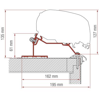 Product image of the product “Markisenadapter Caravan Roof, 370 cm 370 cm”
