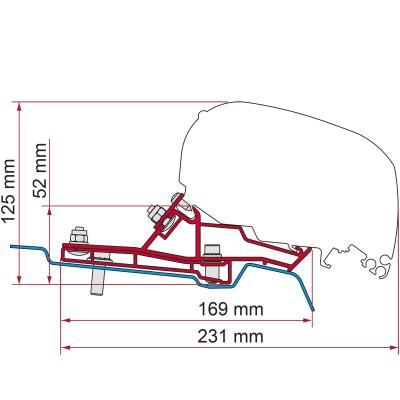 Artikelbild des Artikels “Markisenadapter Ford Transit Van L3 für F80s, 1 x 340 cm “