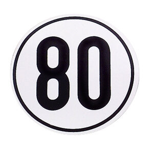Product image of the product “Schild 80 km/h ”