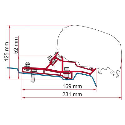 Artikelbild des Artikels “Markisenadapter Ford Transit Van L2 für F80s, 1 x 290 cm “