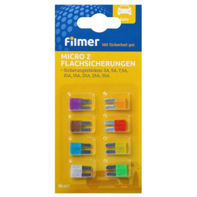 Product image of the product “Flachsicherungen Micro 2, 8-teilig; 3/5/7,5/10/15/20/25/30 A ”