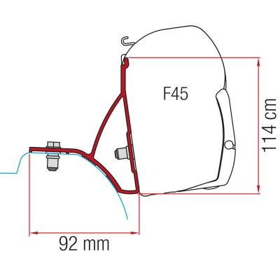 Product image of the product “Markisenadapter Kit Renault Trafic ab 2015, für F45 ”
