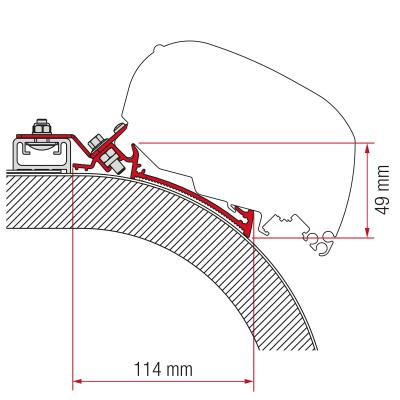 Product image of the product “Markisenadapter Rapido Distinction für F80/F65 ”
