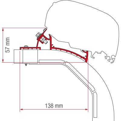 Artikelbild des Artikels “Markisenadapter Kit Arca, Mobilvetta K-Yacht für F80/F65 “