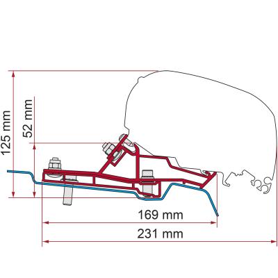 Artikelbild des Artikels “Markisenadapter Ford Transit Van L3 für F80s, 1 x 340 cm “