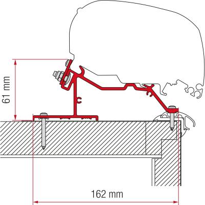 Product image of the product “Markisenadapter Kit Caravan Roof für F80/F65 ”