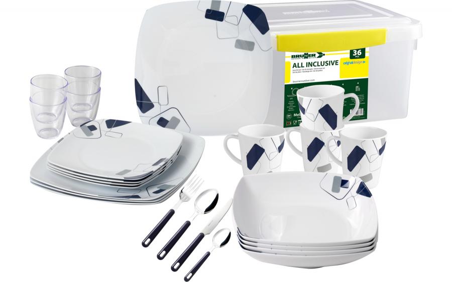 Product image 1 of the product “Geschirr-Set All Inclusive PANAREA eckig 36 tlg. ”