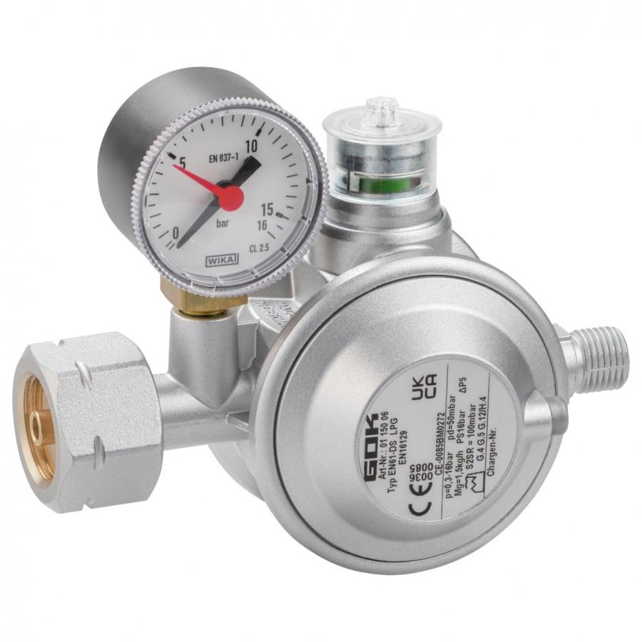 Artikelbild 1 des Artikels “Gasregler 1,5 kg/h Komb.A x G1/4LH-KN UEDS Man. “