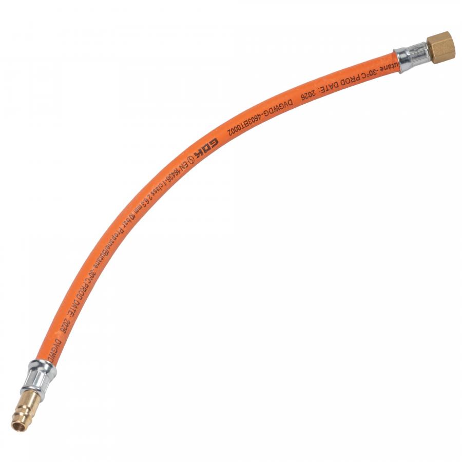 Product image 1 of the product “Gas-Mitteldruckschlauchleitung 10 bar M14 x 1,5 ÜM x STN NW 7,2 x 410 ”