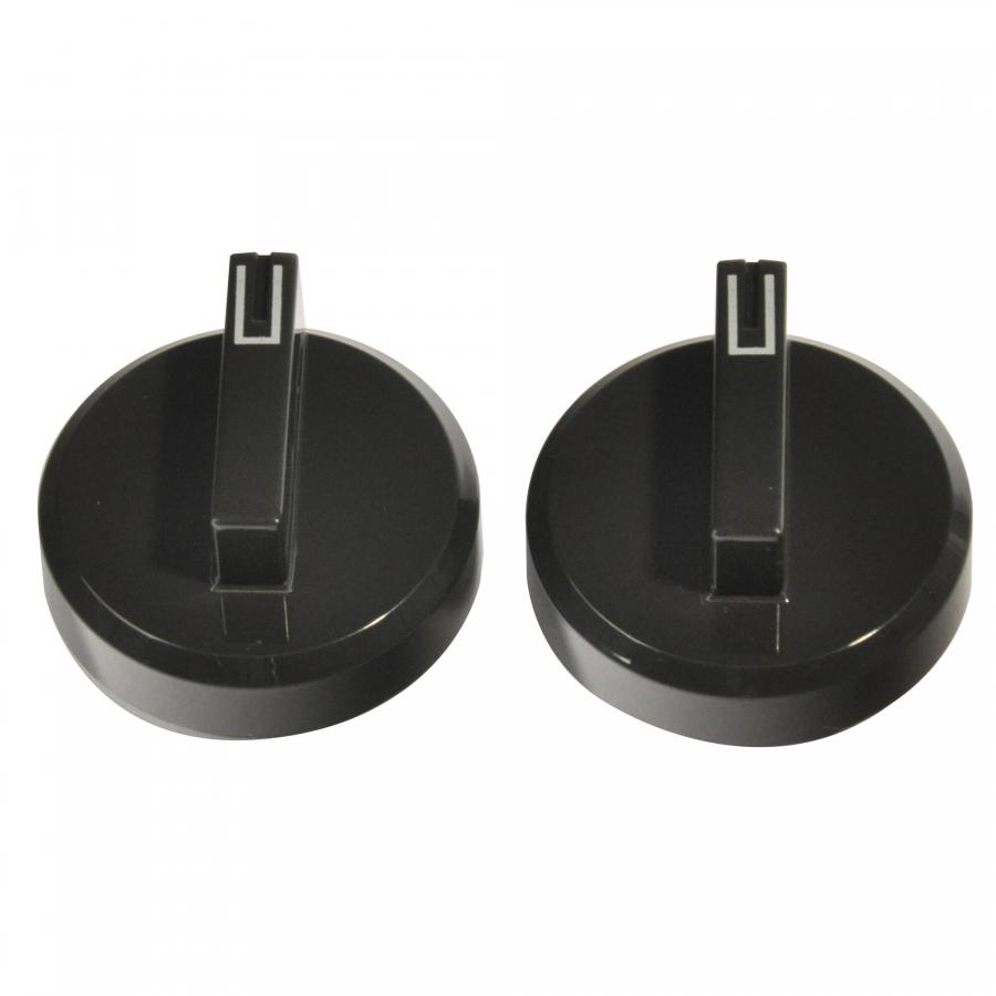 Product image 1 of the product “Drehknöpfe Wahlschalter Kit, 2 Stück, schwarz, für Dometic-Kühlschränke RML 8230, RML 9330 ”