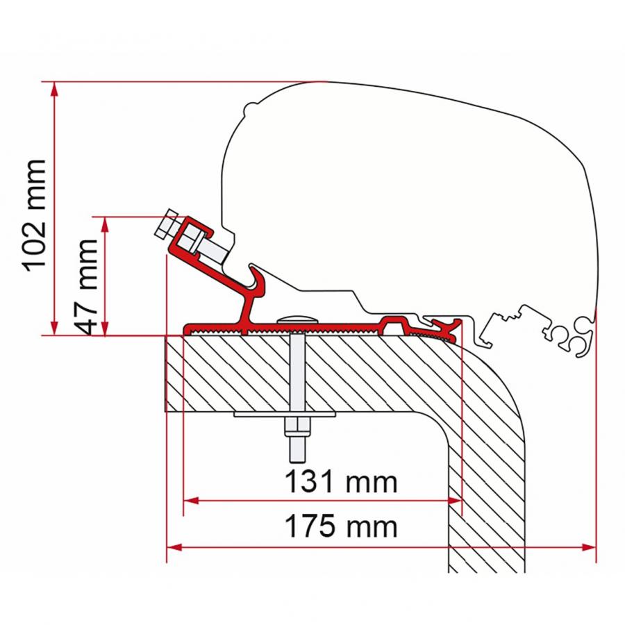 Product image 1 of the product “Markisenadapter Hymer für F80 ”
