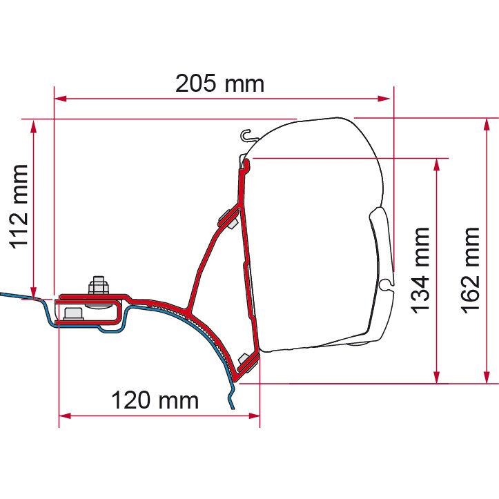 Artikelbild 1 des Artikels “Markisenadapter Kit VW T5/T6 Multivan Transporter Deep Black “