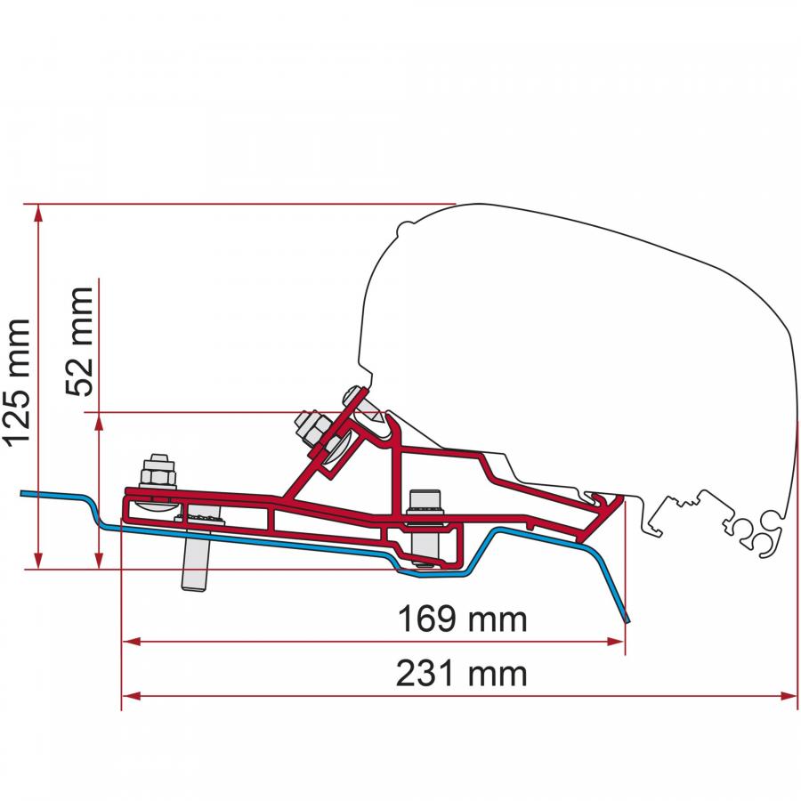 Artikelbild 1 des Artikels “Markisenadapter Ford Transit Van L3 für F80s, 1 x 340 cm “