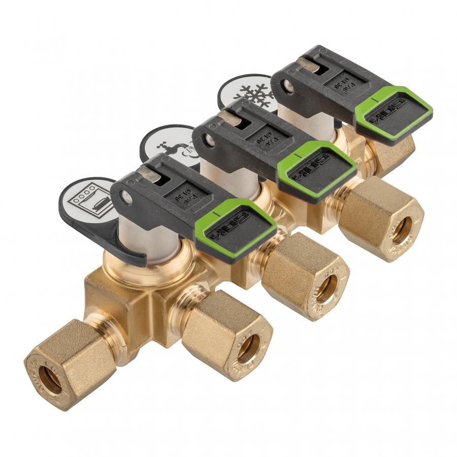 Artikelbild 1 des Artikels “Verteilerblock KSV-AB3 RVS 8 x 3 x RVS 8 x RVS 8“