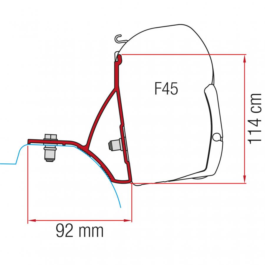 Artikelbild 1 des Artikels “Markisenadapter Kit Renault Trafic ab 2015, für F45 “