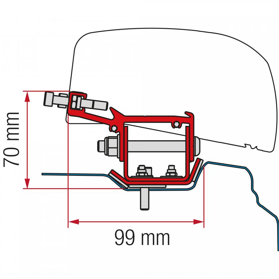 Product image 1 of the product “Markisenadapter Kit Renault Trafic L2 ab 2014 ”