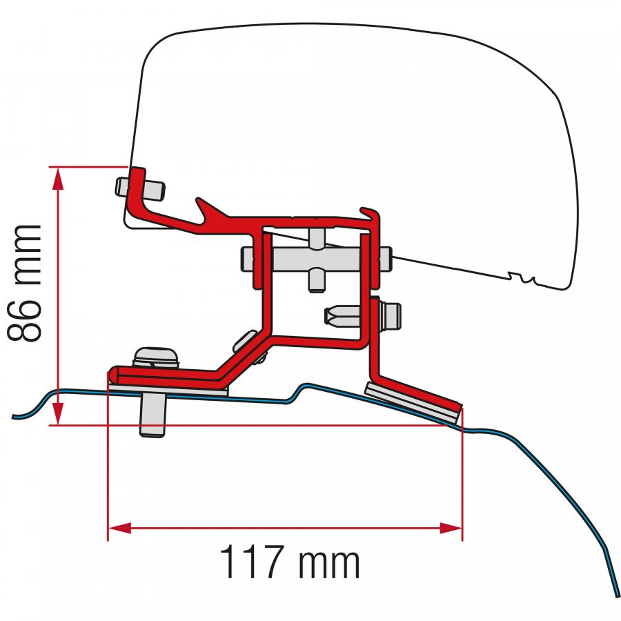Product image 1 of the product “Markisenadapter Kit Ford Custom L2 für F40 ”