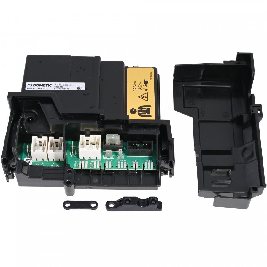 Product image 1 of the product “Anschlussblock komplett für Dometic-Kühlschränke RMX 8556, RML 9336, RMD 10.5 ”
