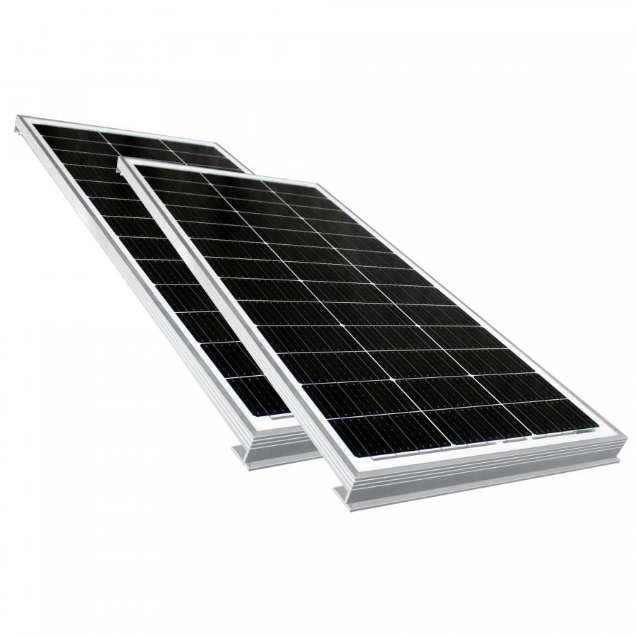 Artikelbild 1 des Artikels “HIGH POWER Solarset Easy Mount3 2 x 120 Watt inkl. Solarregler I-Boost MPP 370 W “
