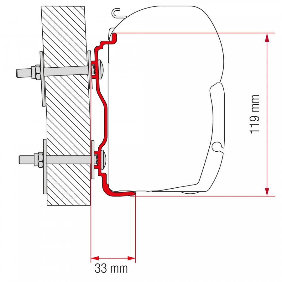 Product image 1 of the product “Markisenadapter Kit Hymer ab 2016 für F45 ”