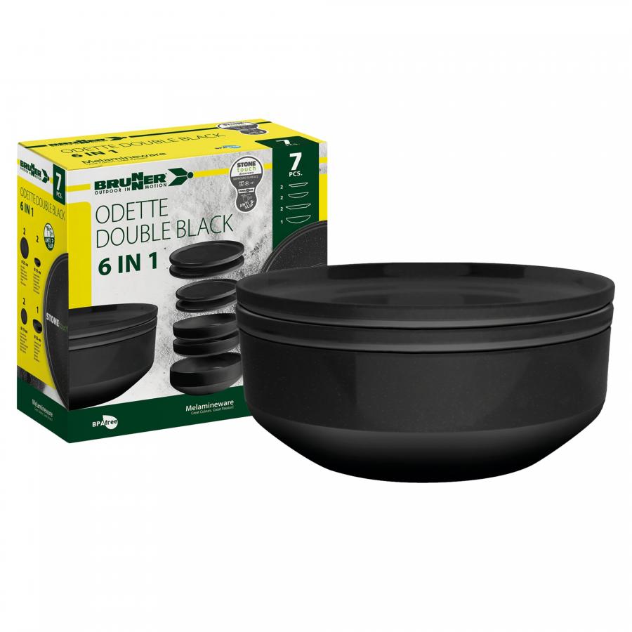 Product image 1 of the product “Geschirrset 6-in-1 Odette, schwarz schwarz”