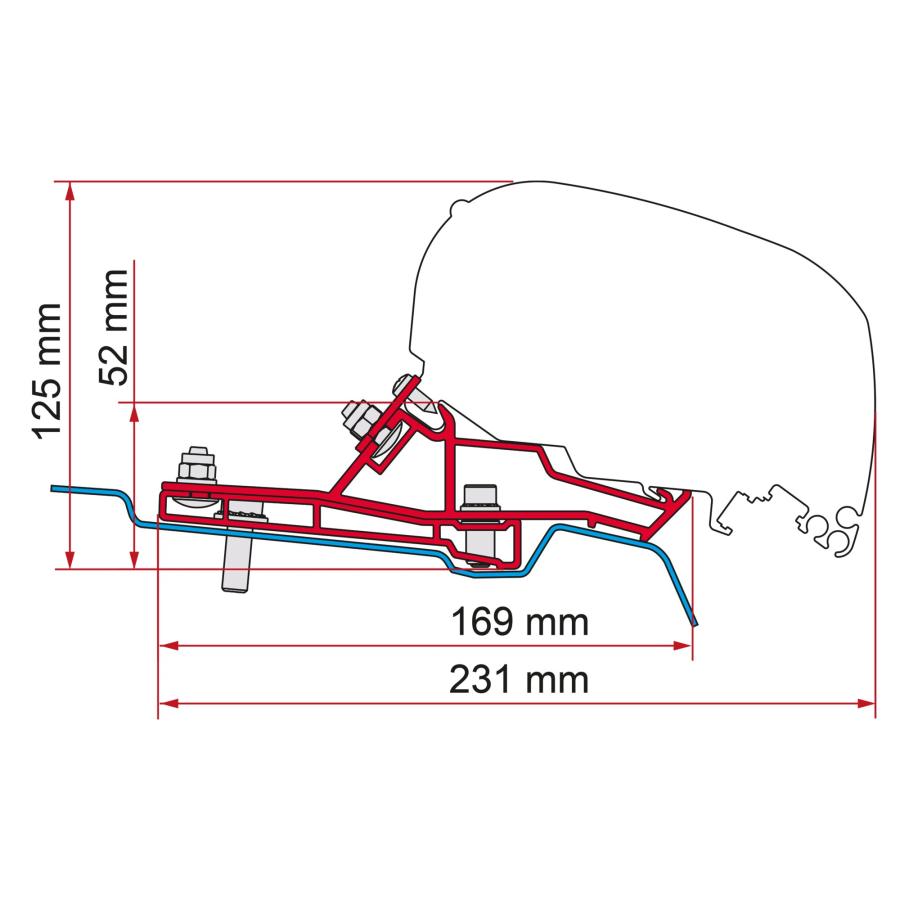 Artikelbild 1 des Artikels “Markisenadapter Ford Transit Van L2 für F80s, 1 x 290 cm “