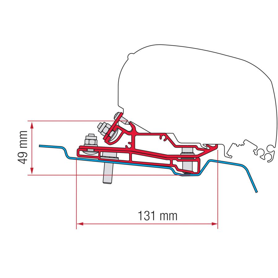 Product image 1 of the product “Markisenadapter Ford Transit H3 ”