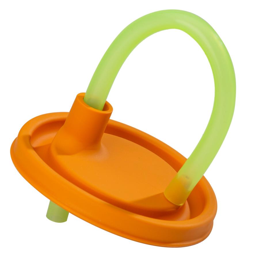 Product image 1 of the product “Deckel mit Trinkhalm, orange ”