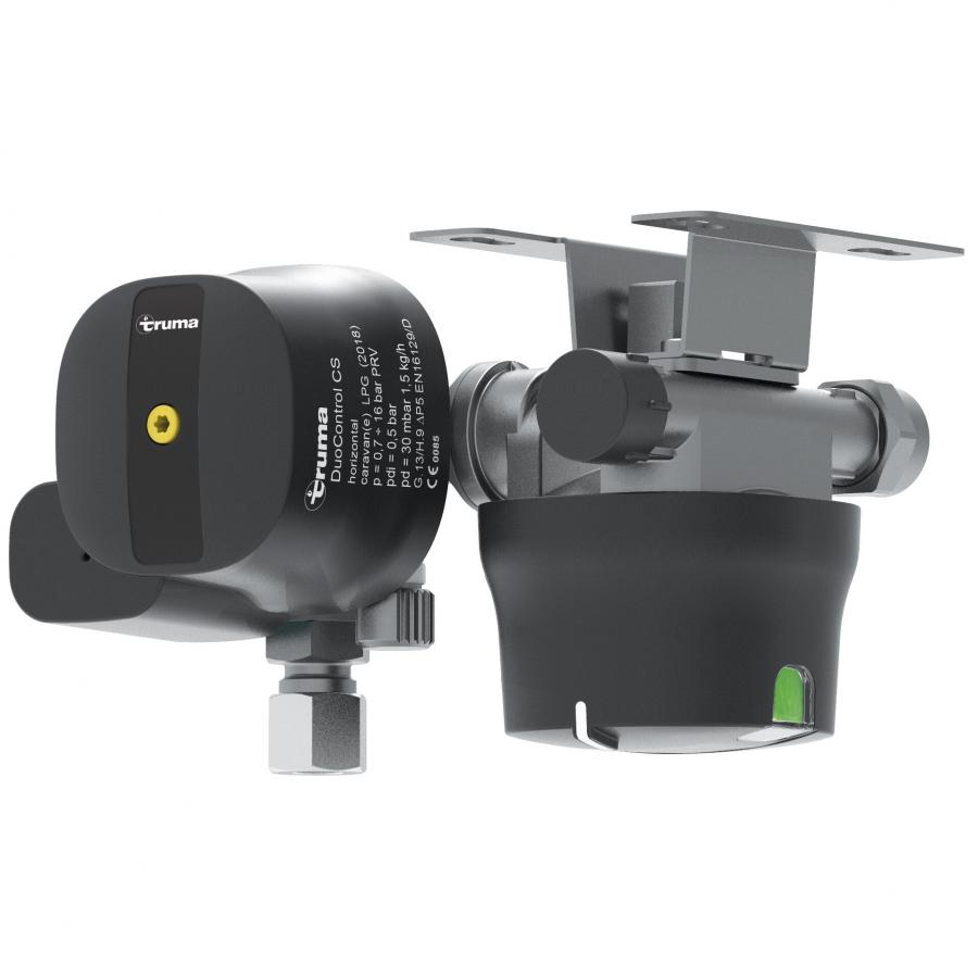 Product image 1 of the product “Gasdruckregler DuoControl CS mit Crashsensor für den Zweiflaschen-Betrieb, horizontall ”
