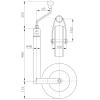 Product image 2 of the product “Deichsellaufrad mit Stützlastanzeige, 225 x 70 mm Felge Stahl 225 x 70 mm Felge Stahl”