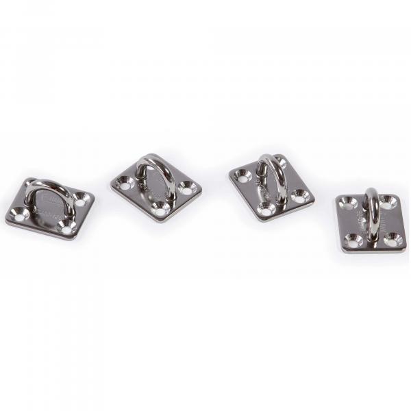 Product image of the product “Edelstahlhaken Kit Square Plates, 4er-Set ”
