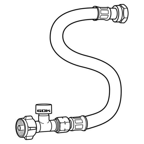 Product image of the product “Hochdruck-Schlauchleitung Caramatic ConnectDrive G.7 (Brit.POL), 750 mm 750 mm”
