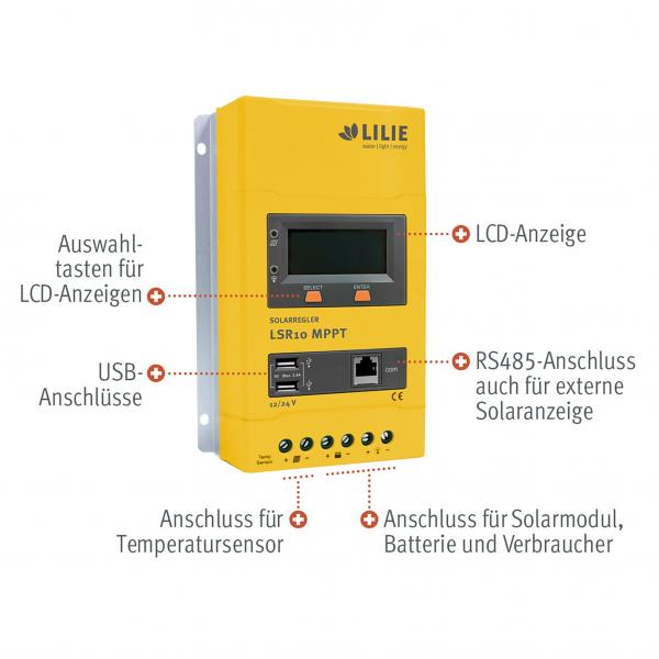 Product image of the product “Solar-Laderegler MPPT Serie LSR, 40 A ”