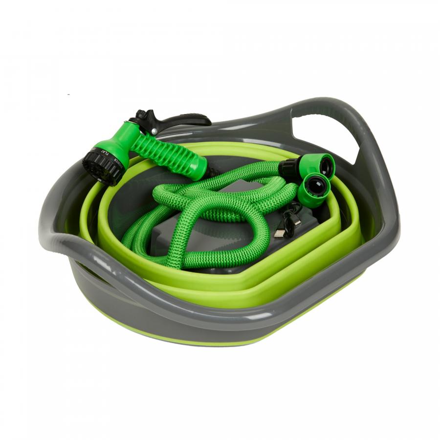 Product image 2 of the product “Falteimer 15 Liter mit Waschbrause, Mobildusche Akku Plus ”