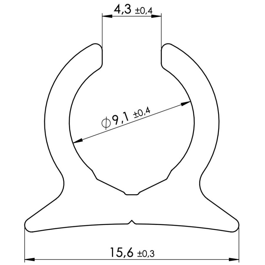 Artikelbild 2 des Artikels “Keder-Profilschiene 2 Meter, Kunststoff, einfach mit Kedereinzug ohne Nut “