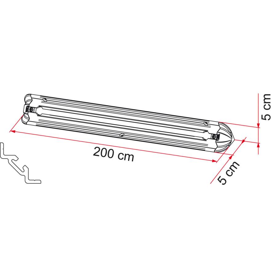 Product image 2 of the product “Befestigungsschienen Heckgarage Garage-Bars Corner ”
