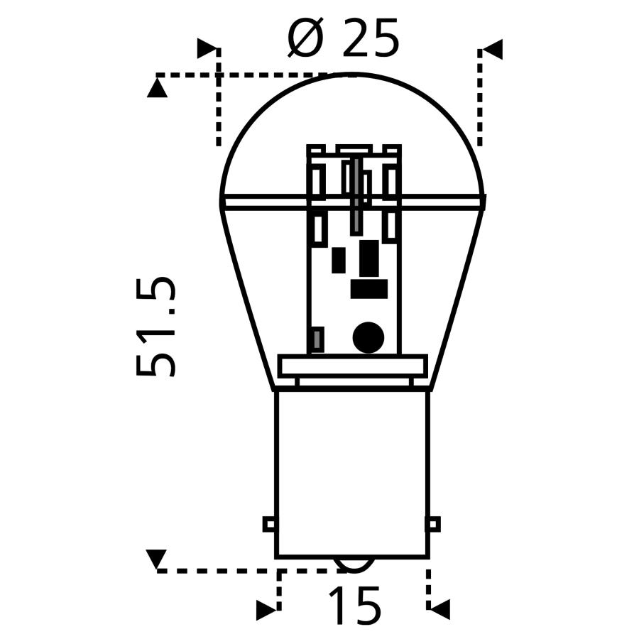 Product image 2 of the product “LED-Leuchtmittel BA15s ”