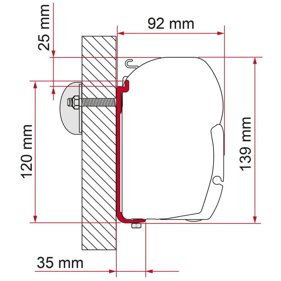 Product image 2 of the product “Markisenadapter Kit S 120 ”