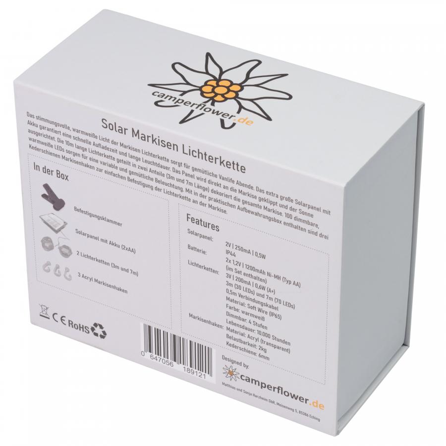 Product image 3 of the product “Solar Markisen Lichterkette ”