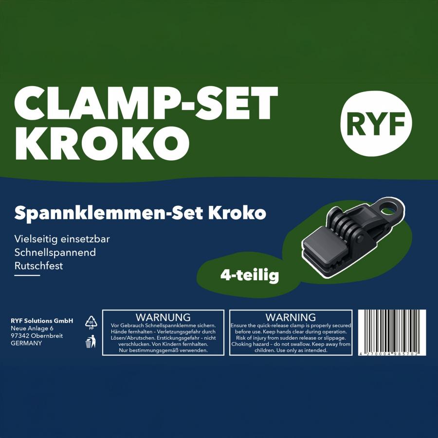 Product image 3 of the product “Spannklemmen-Set Kroko mit Klappverschluss ”