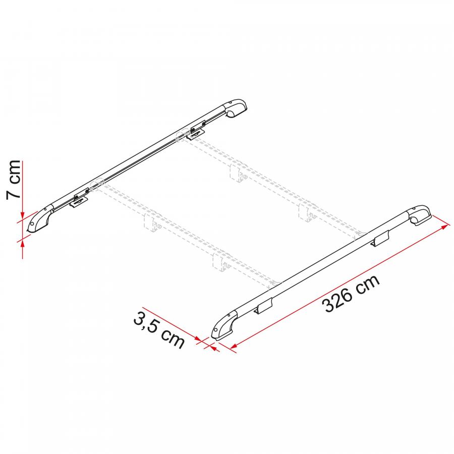 Artikelbild 3 des Artikels “Dachreling Roof Rail, Länge 326 cm “