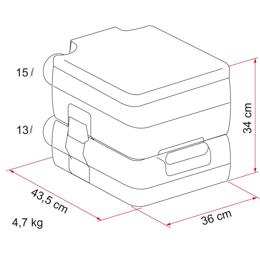 Product image 3 of the product “Tragbare Toilette BI-POT, 340 mm 340 mm”