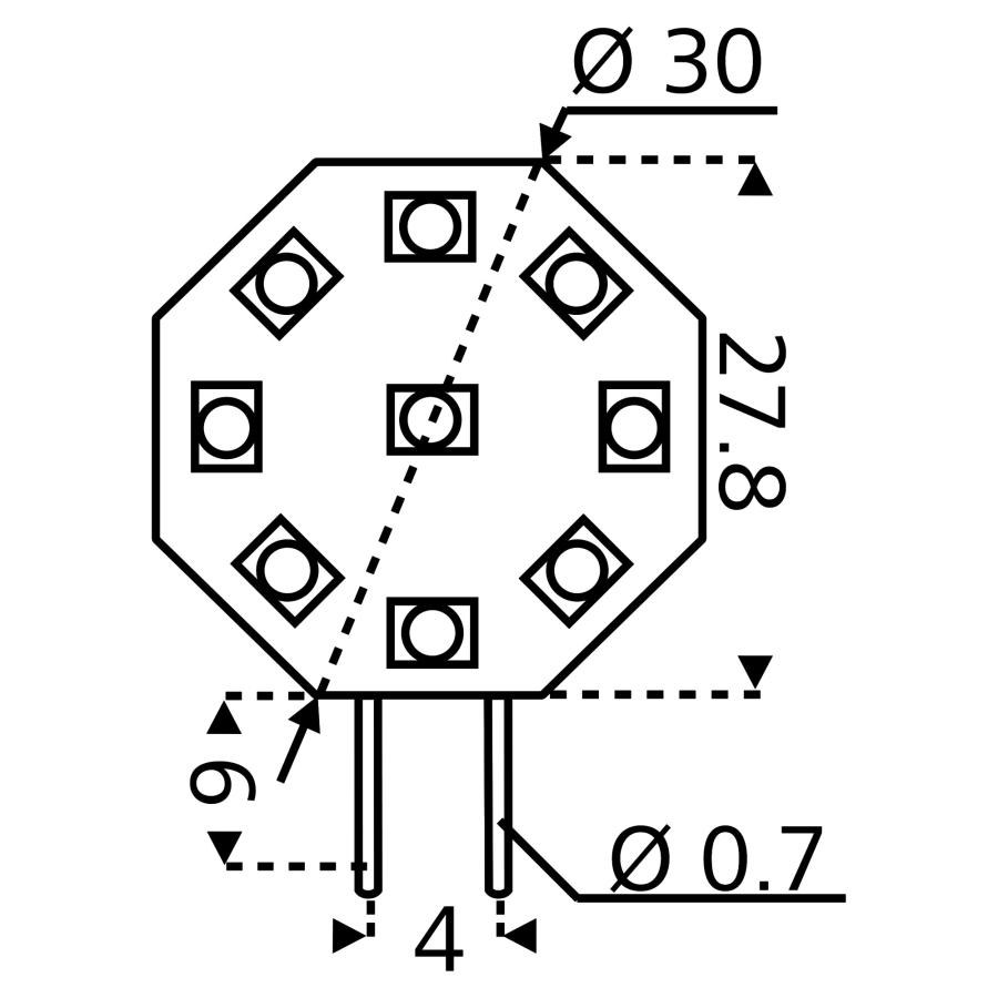 Product image 3 of the product “LED-Leuchtmittel G4 Flachmodule, 0,50 W 0,50 W”