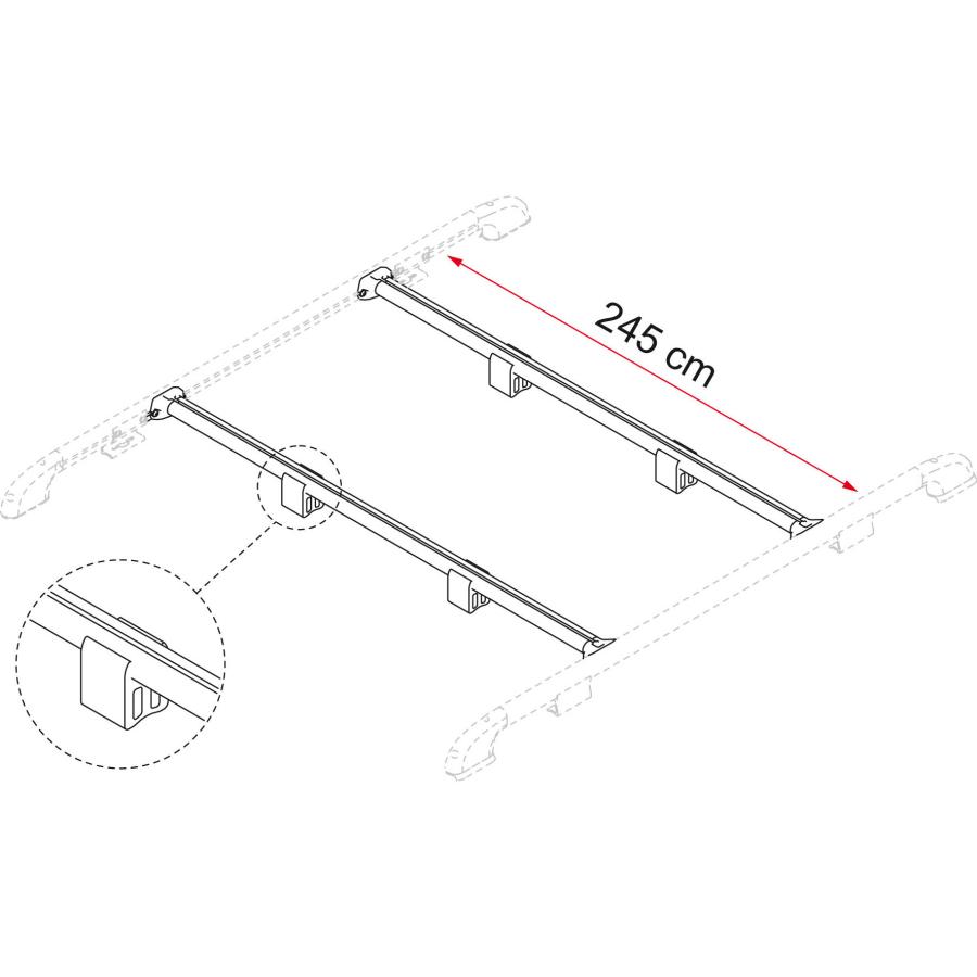 Artikelbild 3 des Artikels “Tragestange Fixing Bar Rail, Länge 245 cm “