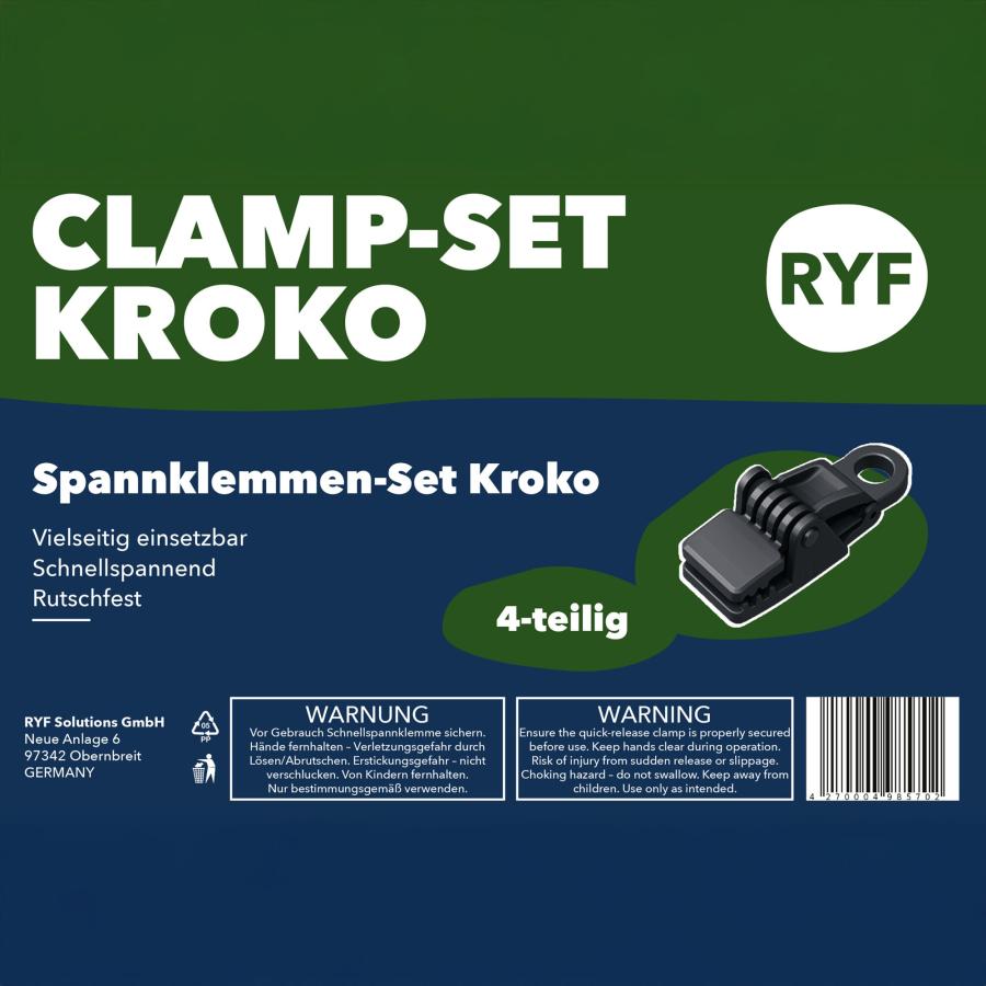 Product image 3 of the product “Spannklemmen-Set Kroko mit Klappverschluss ”